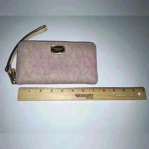 Michael Kors light‎ pink monogram wallet wristlet